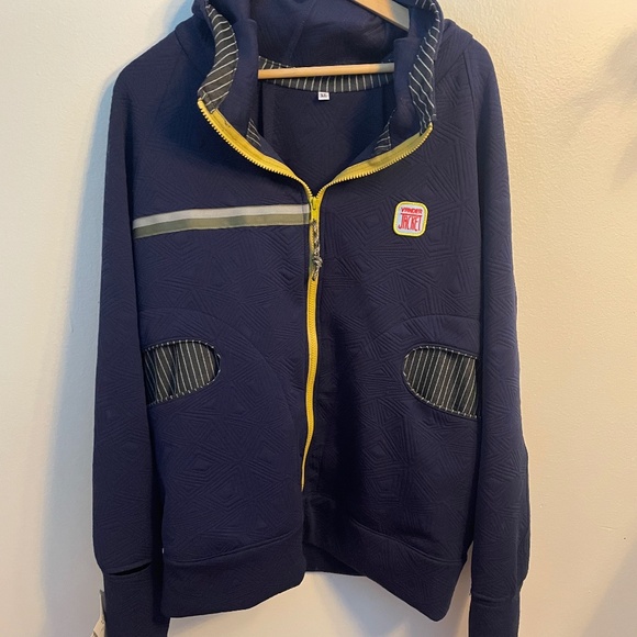 Men's Vander Hooded Jacket in Navy Size XL - Picture 1 of 11